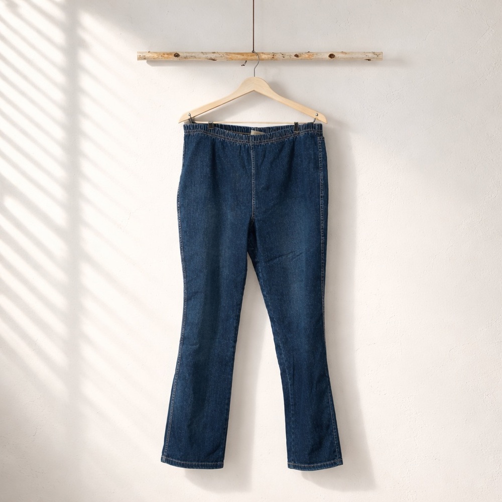Essentials by Maggie  22W/24W Elastic Waist Cotton Spandex  Jeans